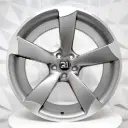 RIN 20X9 5-112 R1 SPORT 336 SATIN GUNMETAL MACHINE FACE ET30 CB66.5