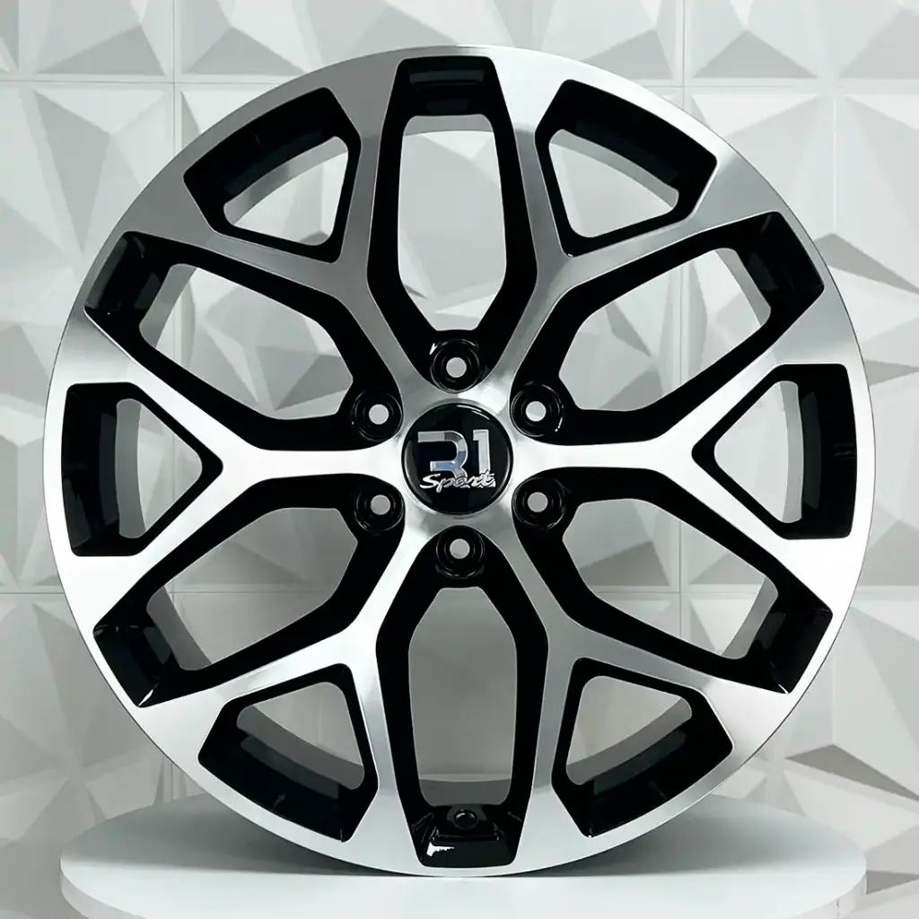 RIN 22X9 6-139.7 R1 SPORT 208 GC BLACK MACHINE FACE ET31 CB78.1