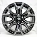 RIN 18X7.5 6-139.7 R1 SPORT 1203 BLACK MACHINE FACE ET30 CB106.1