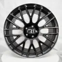 RIN 19X8.5 5-112 R1 SPORT H932F MATTE BLACK MACHINE LIP ET38 CB66.56